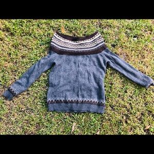 Grey striped sweater